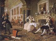 William Hogarth Group painting fashionable marriage Breakfast painting